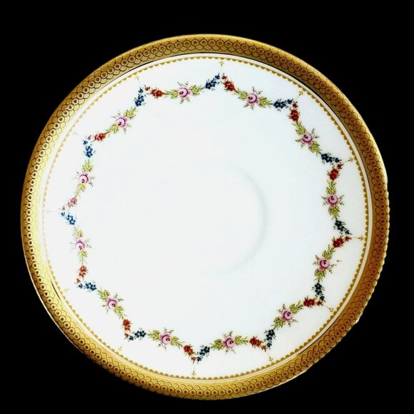 German Demitasse Saucer, Tirschenreuth Petite Rose - Picture 1 of 8